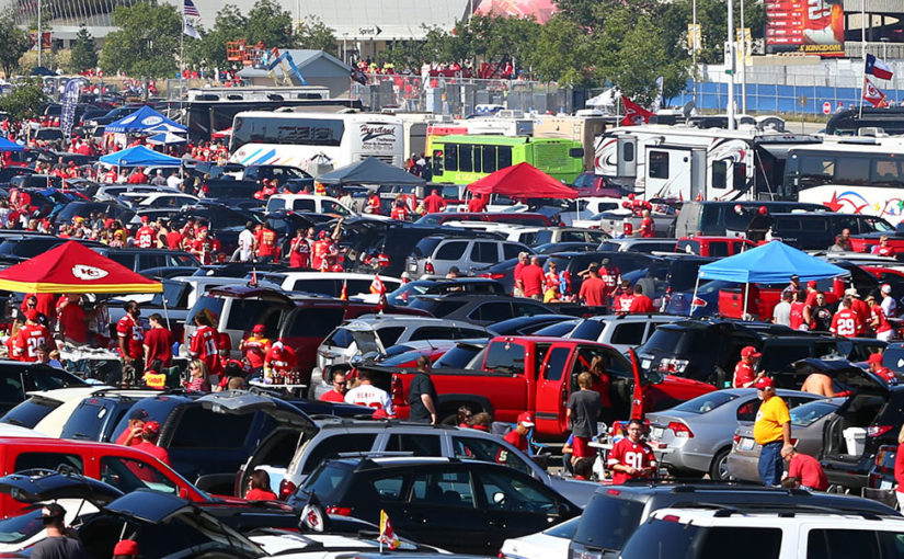 Tailgate with locals in the Midwest