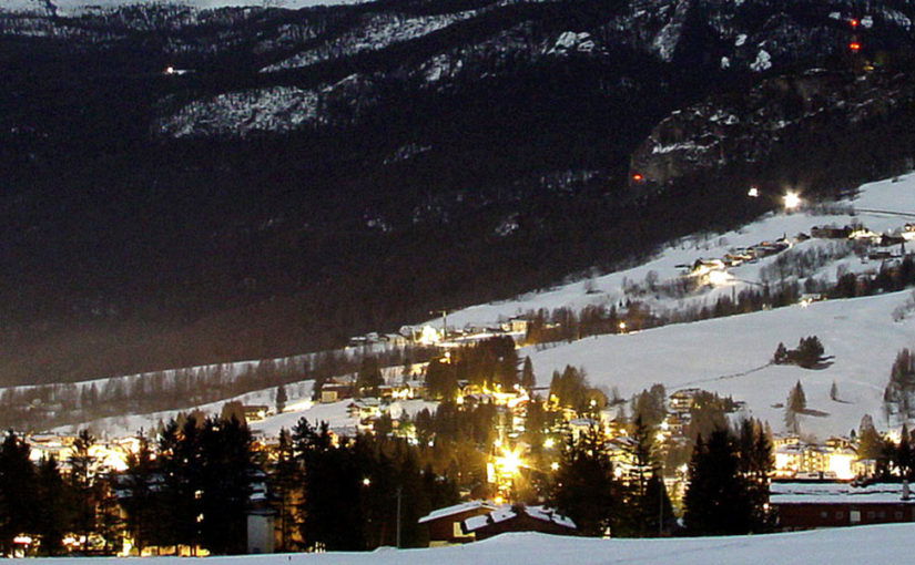 Skiing under the stars